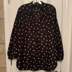 Polka dot tunic top